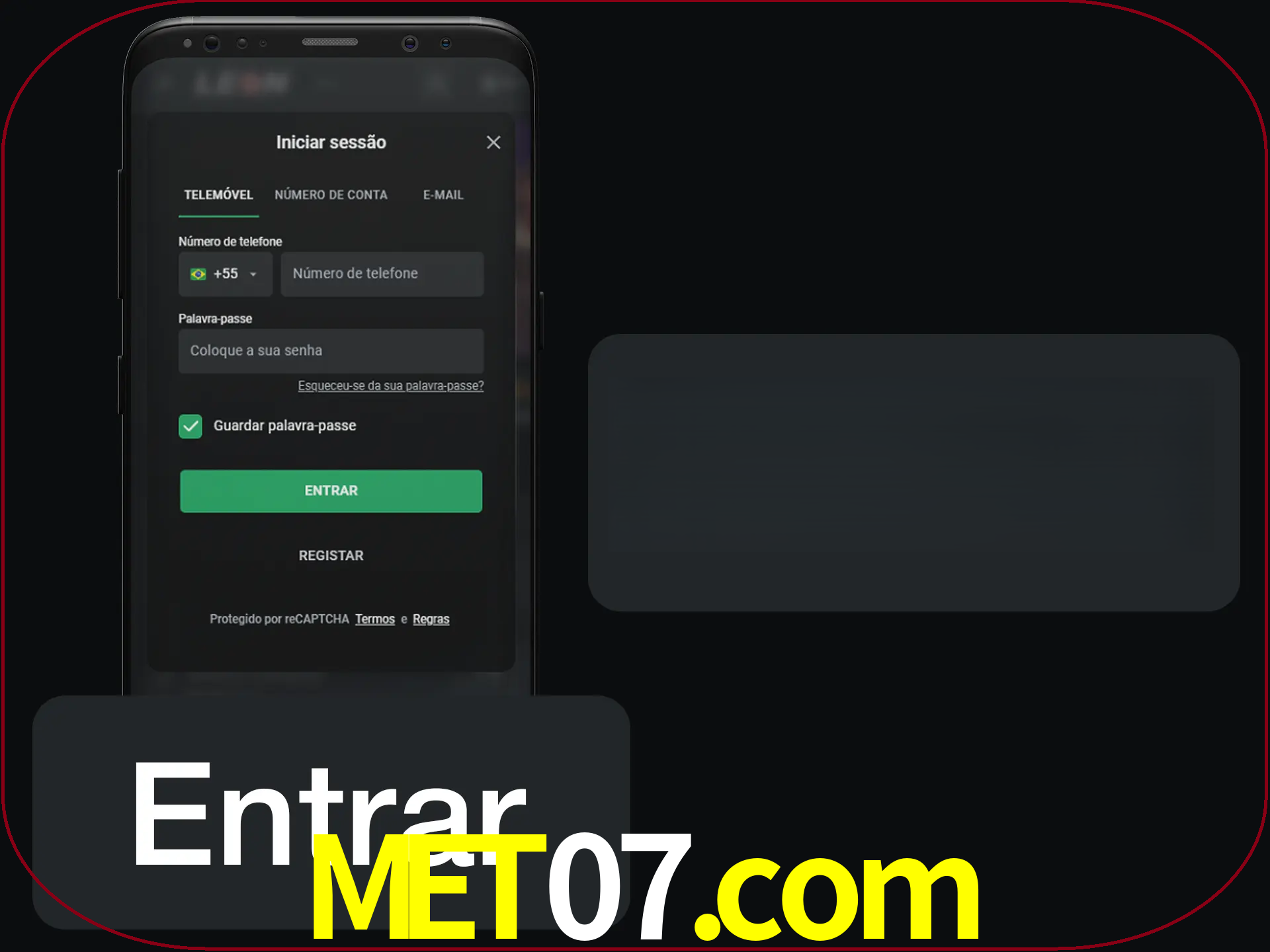 Faça o login para começar a apostar e jogar no cassino.